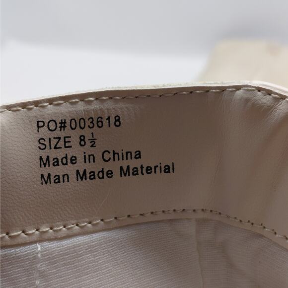 Journee Collection Womens 8.5 Ivory Vegan Leather Croc Chunky Block Heel Boots - Picture 9 of 13